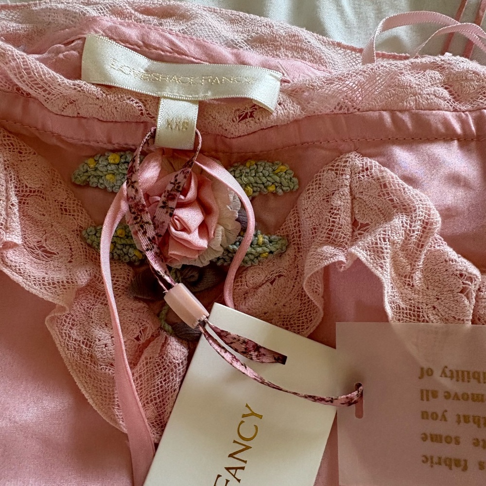 LoveShackFancy Pink Ribbon Detail Dress - Picture 3 of 5